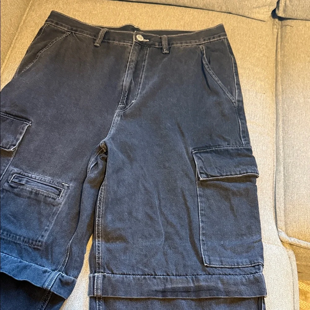 H&M Men's Black Cargo/Jean Pants
